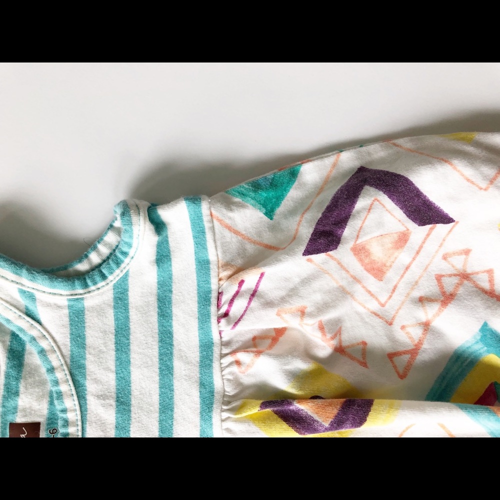 Tea Collection Striped + Geometric Romper - Picture 2 of 2